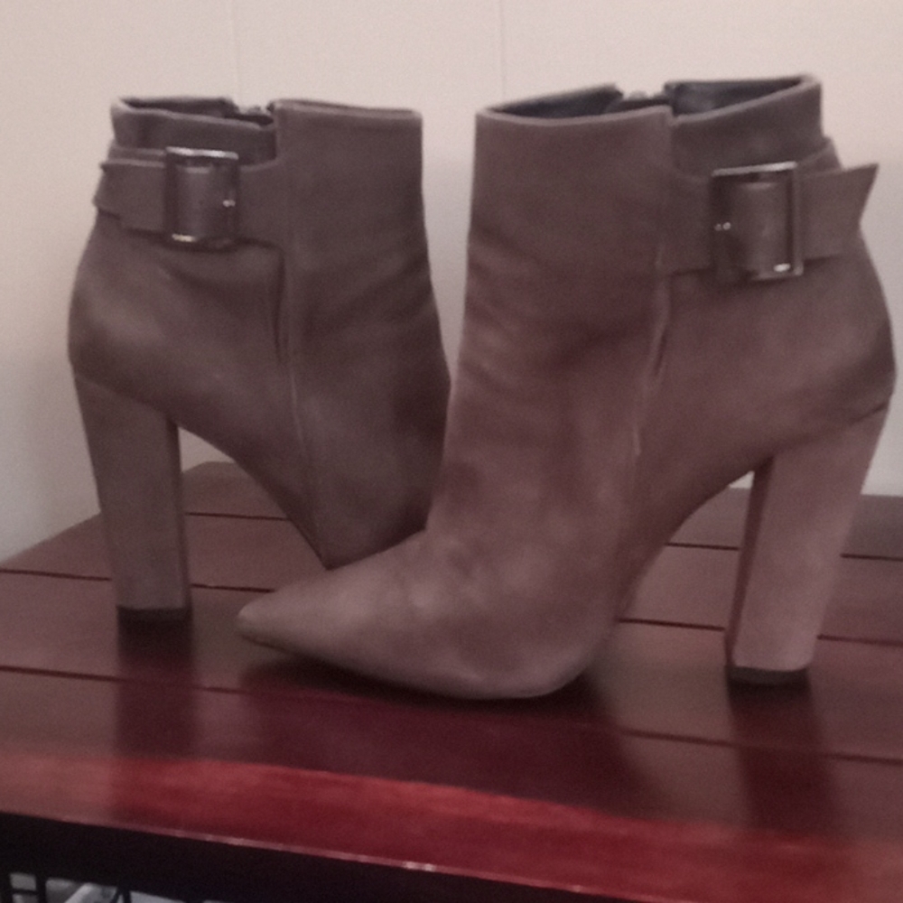 Grey spade booties